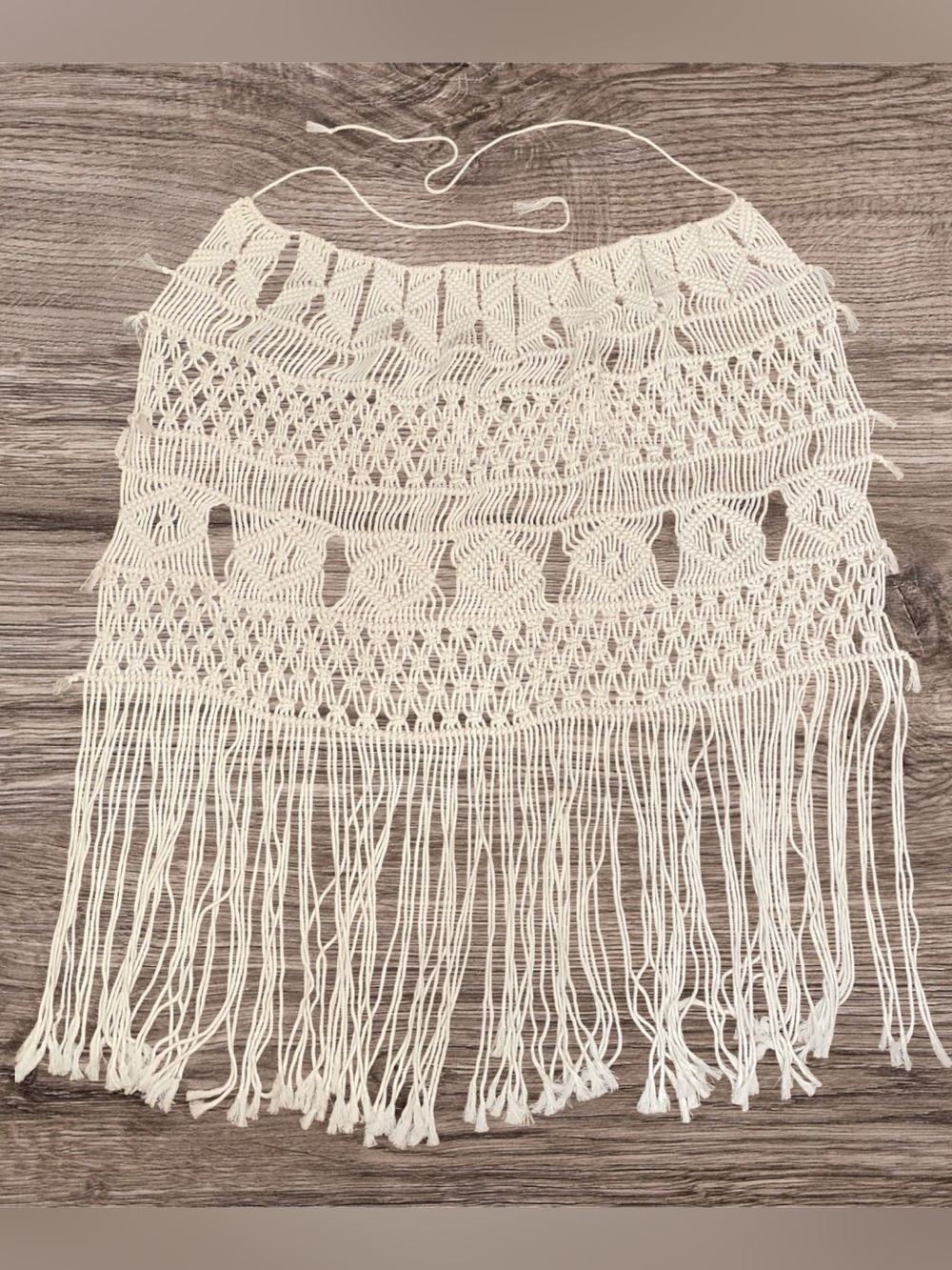 MACRAME Handcrafted Wall Hanging Art Woven with Natural Cotton Approx 51” x 49”